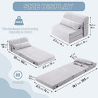 Folding Sofa Bed with Pillow 4-In-1 Floor Couch