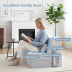 Folding Sofa Bed with Pillow 4-In-1 Floor Couch