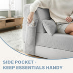 Folding Sofa Bed with Pillow 4-In-1 Floor Couch
