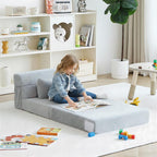 Folding Sofa Bed with Pillow 4-In-1 Floor Couch