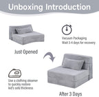 Folding Sofa Bed with Pillow 4-In-1 Floor Couch
