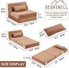Folding Sofa Bed with Pillow 4-In-1 Floor Couch