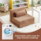 Folding Sofa Bed with Pillow 4-In-1 Floor Couch