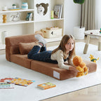 Folding Sofa Bed with Pillow 4-In-1 Floor Couch