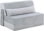 Folding Sofa Bed with Pillow 4-In-1 Floor Couch