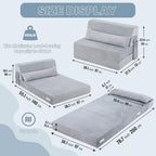 Folding Sofa Bed with Pillow 4-In-1 Floor Couch