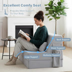 Folding Sofa Bed with Pillow 4-In-1 Floor Couch