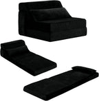 Folding Sofa Bed with Pillow 4-In-1 Floor Couch
