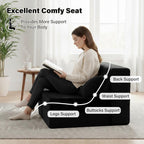 Folding Sofa Bed with Pillow 4-In-1 Floor Couch
