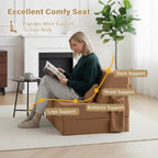 Folding Sofa Bed with Pillow 4-In-1 Floor Couch