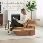 Folding Sofa Bed with Pillow 4-In-1 Floor Couch