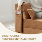 Folding Sofa Bed with Pillow 4-In-1 Floor Couch