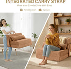 Folding Sofa Bed with Pillow 4-In-1 Floor Couch