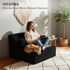 Folding Sofa Bed with Pillow Corduroy Convertible Sleeper