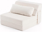 Folding Sofa Bed with Pillow Corduroy Convertible Sleeper