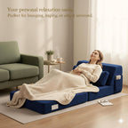 Folding Sofa Bed with Pillow Corduroy Convertible Sleeper
