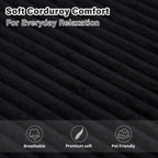Folding Sofa Bed with Pillow Corduroy Convertible Sleeper