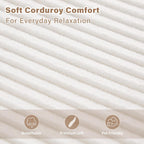 Folding Sofa Bed with Pillow Corduroy Convertible Sleeper