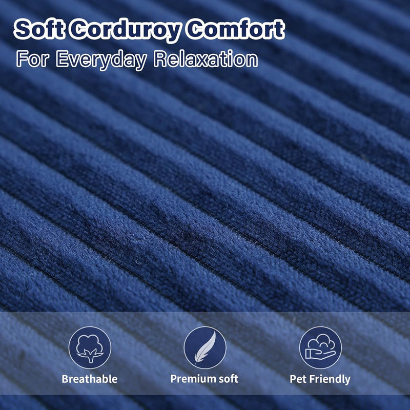 Folding Sofa Bed with Pillow Corduroy Convertible Sleeper
