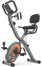 Folding Stationary Bike Recumbent Exercise W Arm Resistance