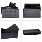 Folding Storage Ottoman Foldaway Seat with 6