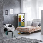 Folding Storage Ottoman W Back