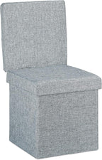 Folding Storage Ottoman W Back