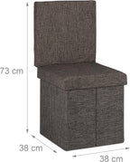 Folding Storage Ottoman W Back