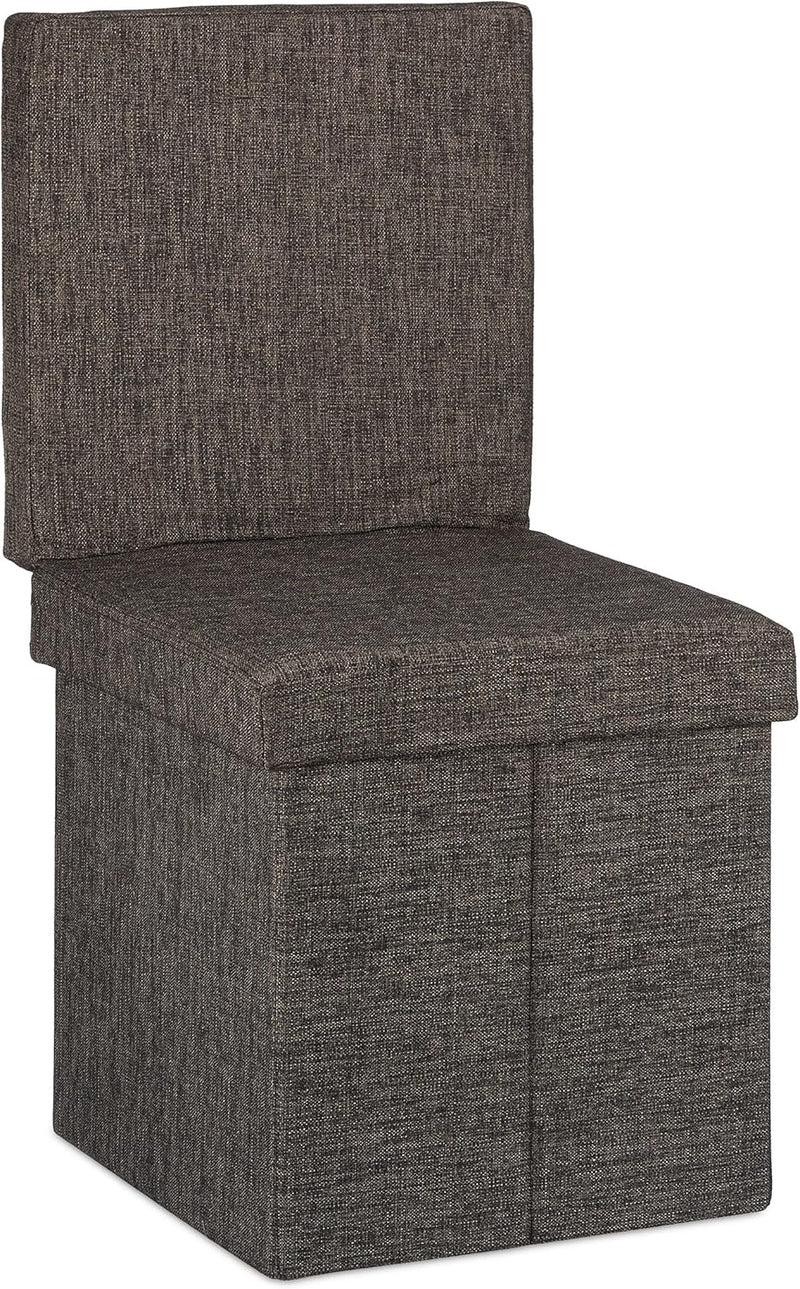 Folding Storage Ottoman W Back
