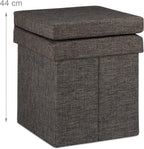 Folding Storage Ottoman W Back