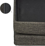 Folding Storage Ottoman W Back