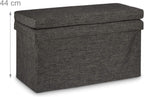 Folding Storage Ottoman with Seat Back Size Large