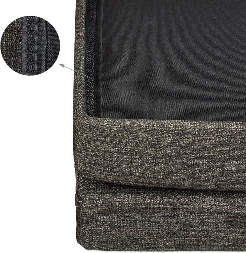 Folding Storage Ottoman with Seat Back Size Large