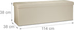 Folding Storage Ottoman Xl