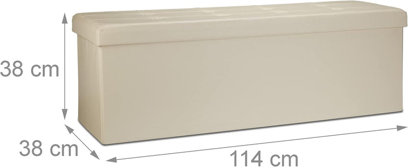 Folding Storage Ottoman Xl