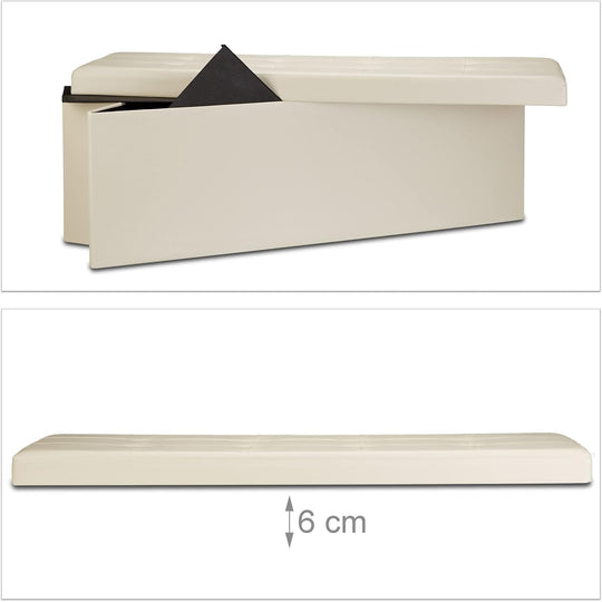 Folding Storage Ottoman Xl