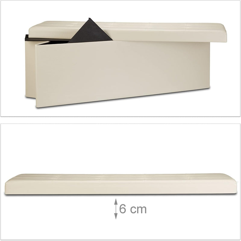 Folding Storage Ottoman Xl