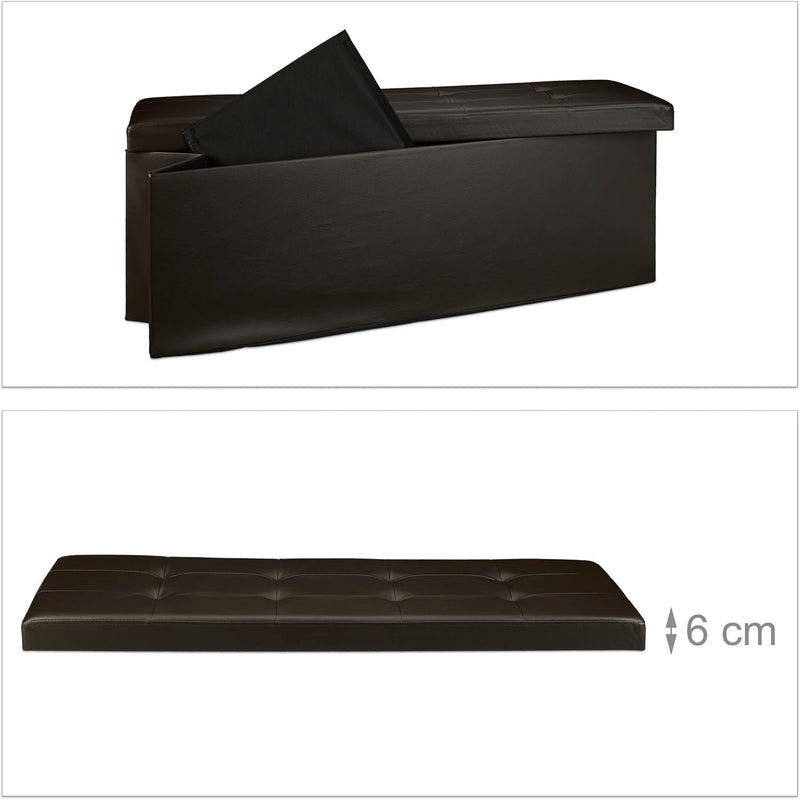 Folding Storage Ottoman Xl