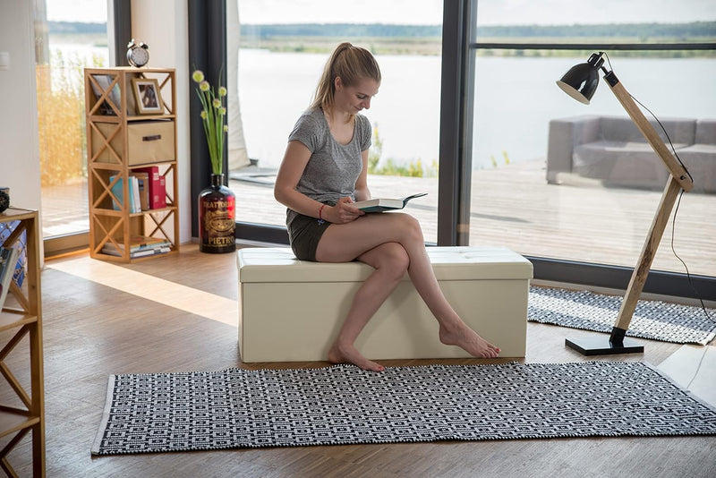 Folding Storage Ottoman Xl