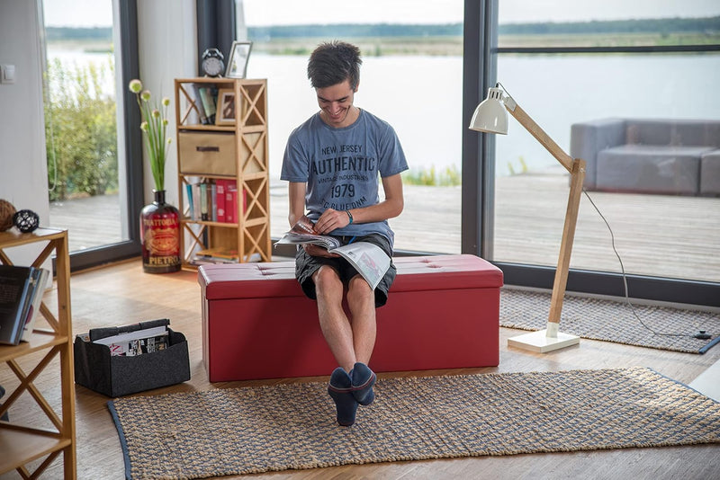 Folding Storage Ottoman Xl