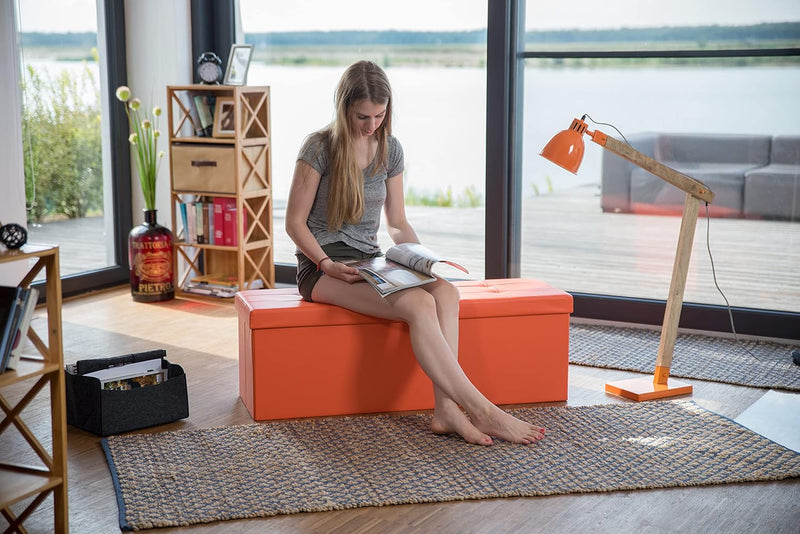 Folding Storage Ottoman Xl