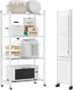 Folding Storage Shelves 5 Tiers Metal Shelving Units