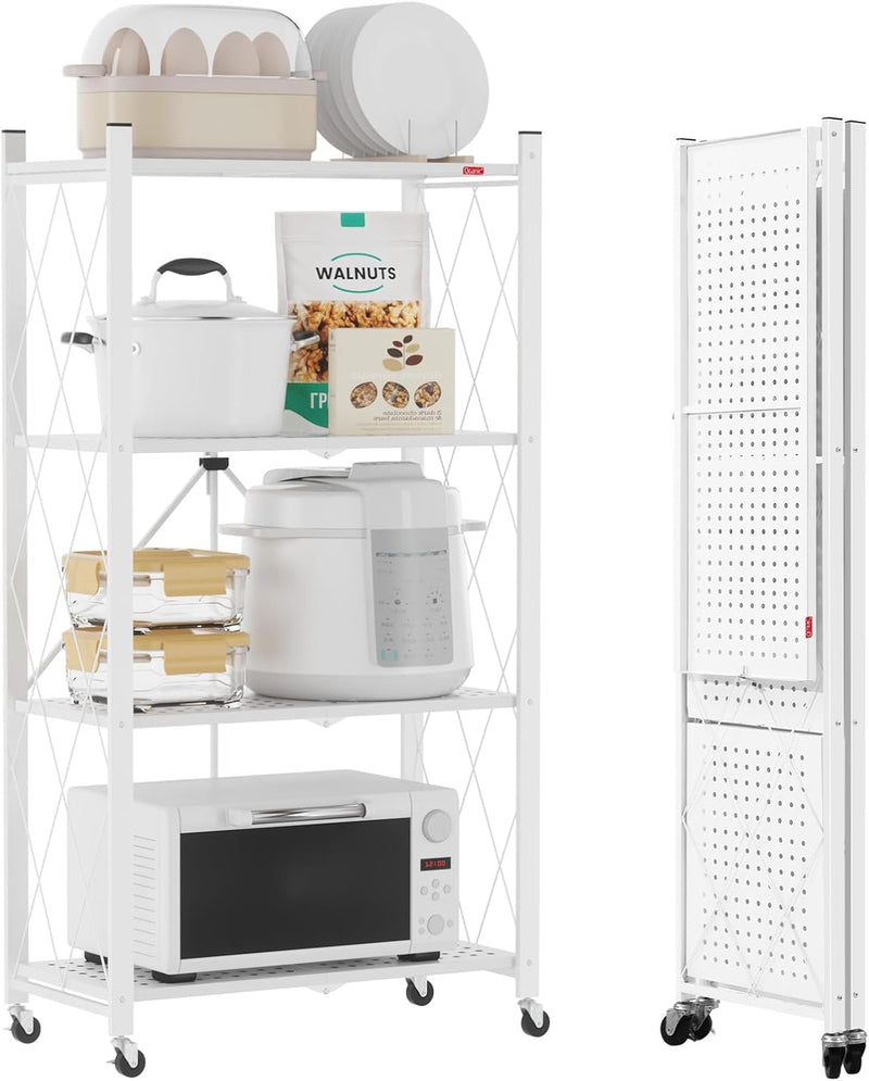 Folding Storage Shelves 5 Tiers Metal Shelving Units