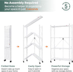 Folding Storage Shelves 5 Tiers Metal Shelving Units