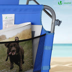 Folding Sun Loungers Textilene Reclining Sunbed with Adjustable (Set of 2)