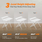 Folding Table with Monitor Stand Foldable Computer Desk