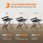 Folding Table with Monitor Stand Foldable Computer Desk