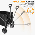 Folding Trolley Cart 200L Collapsible Wagon 330 Lbs