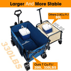 Folding Trolley Cart 200L Collapsible Wagon 330 Lbs