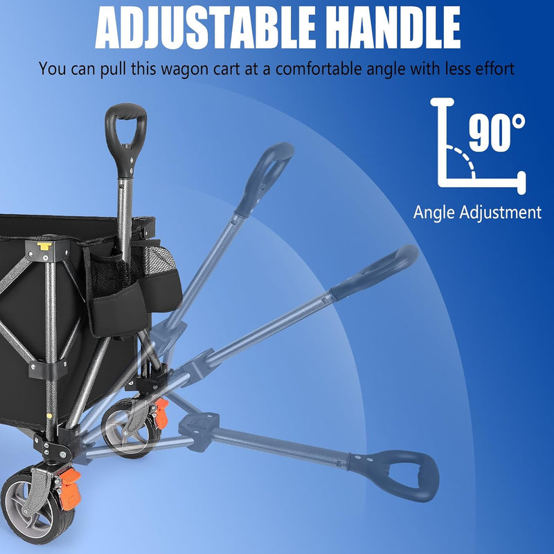 Folding Trolley Cart 200L Collapsible Wagon 330 Lbs